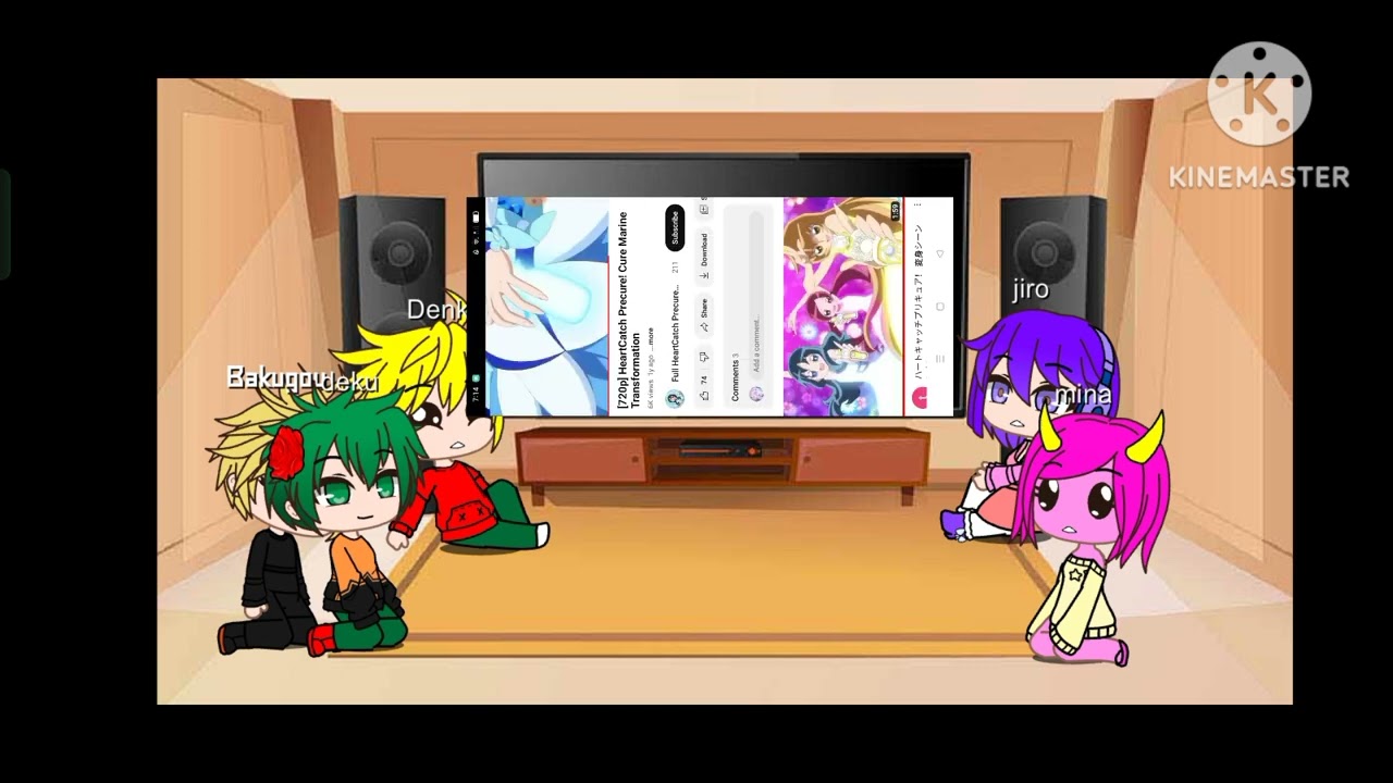 bnha react to heartcatch precure (requeated by gay shipper) 1/7