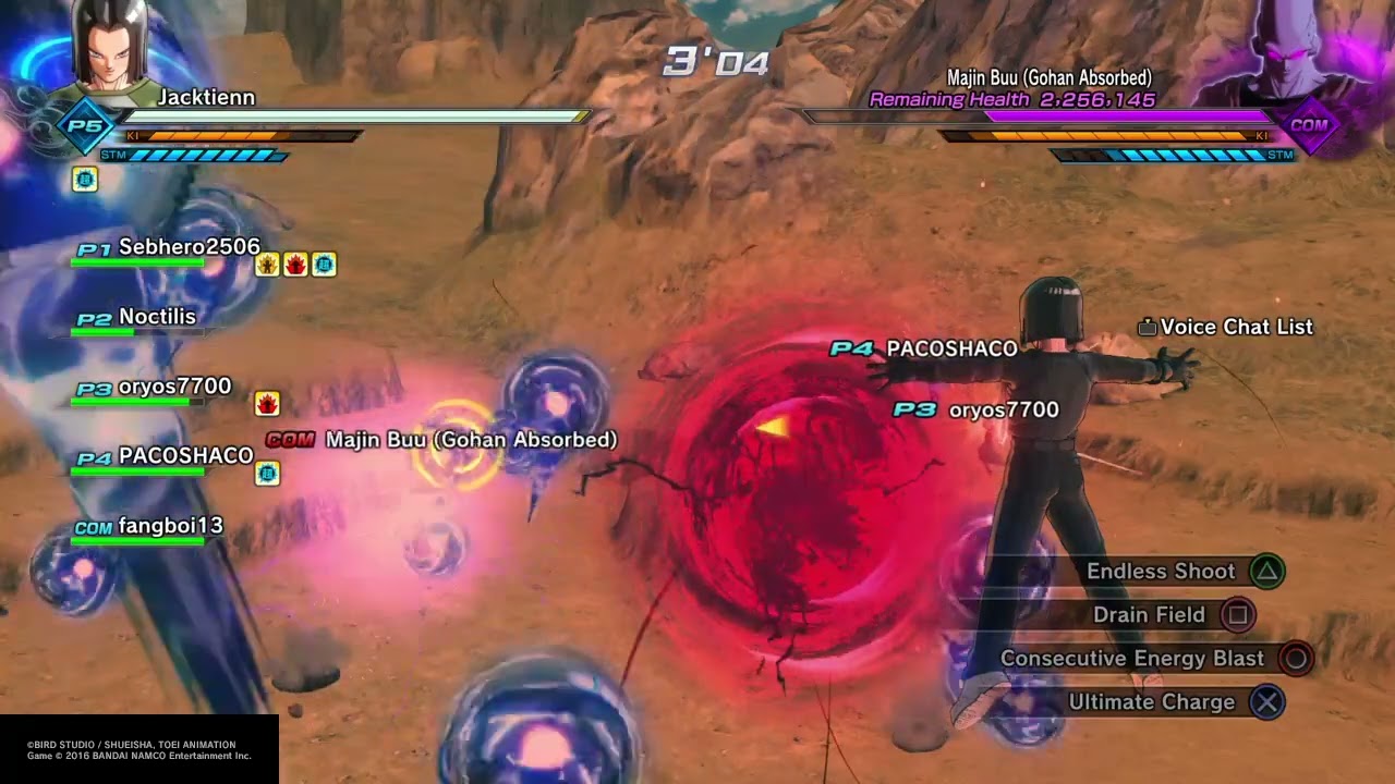 DRAGON BALL XENOVERSE 2 Raid BOSS battle ultimate Majin Buu Gohan absorbed and grinding.