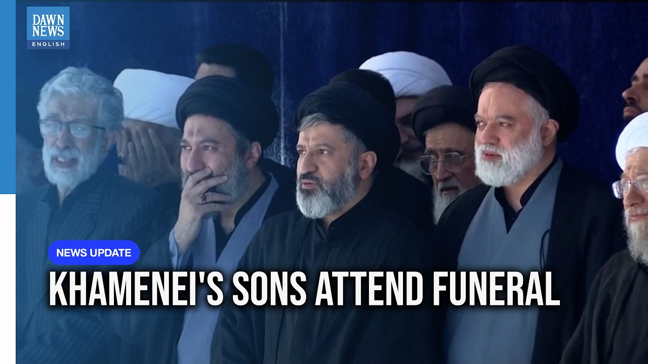 WATCH: Three Sons of Late Supreme Leader Ayatollah Ali Khamenei Appear at Funeral in Tehran