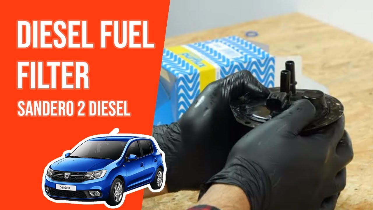 How to replace the diesel fuel filter Sandero mk2 1.5 dCi ⛽
