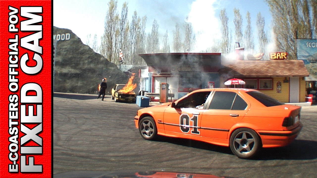 Scuola di Polizia Mirabilandia - Car Automobile POV On Ride Stunt Show (Theme Park Italy)