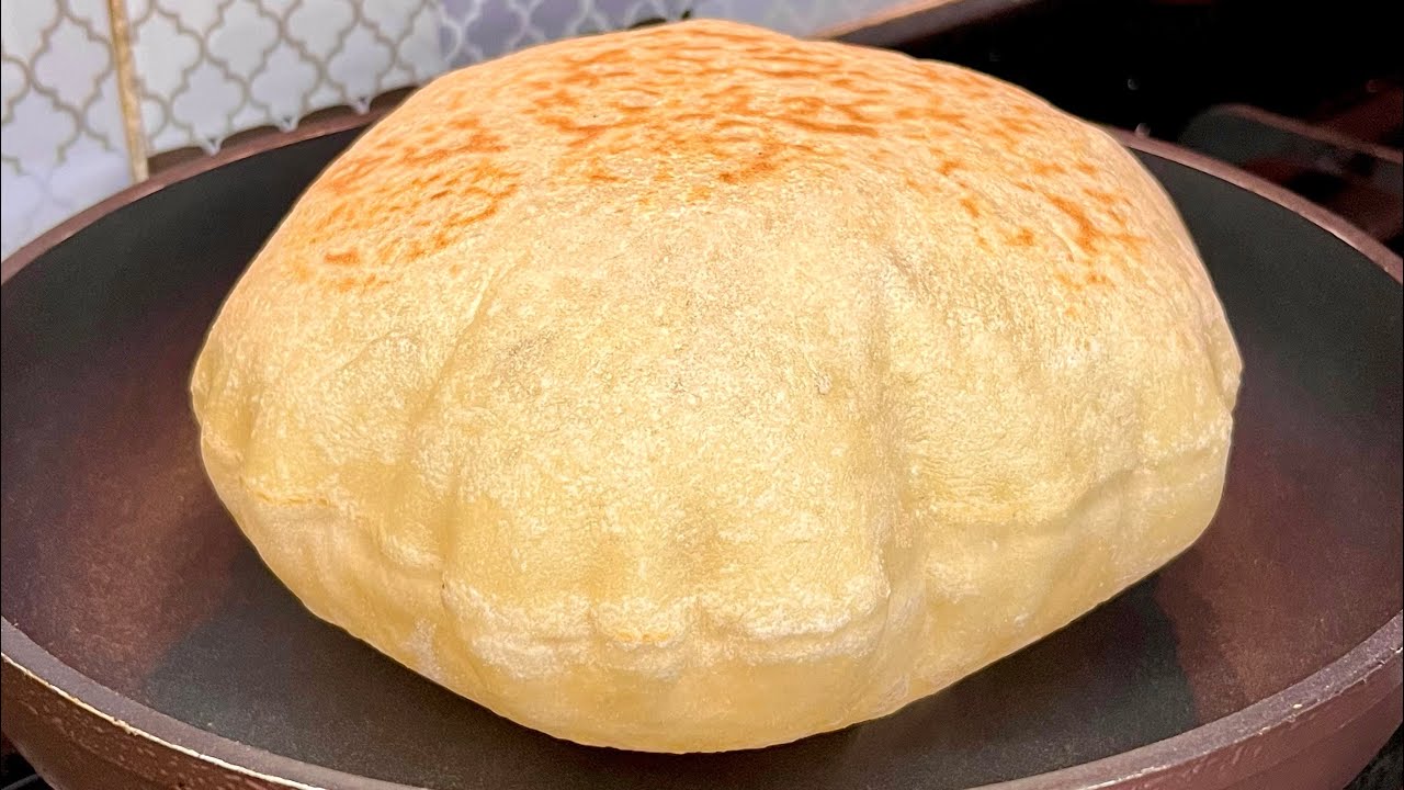Pan bread without oven , easy & quick bread ✅✅ خبز المقلاة ( عيش الطاسه )