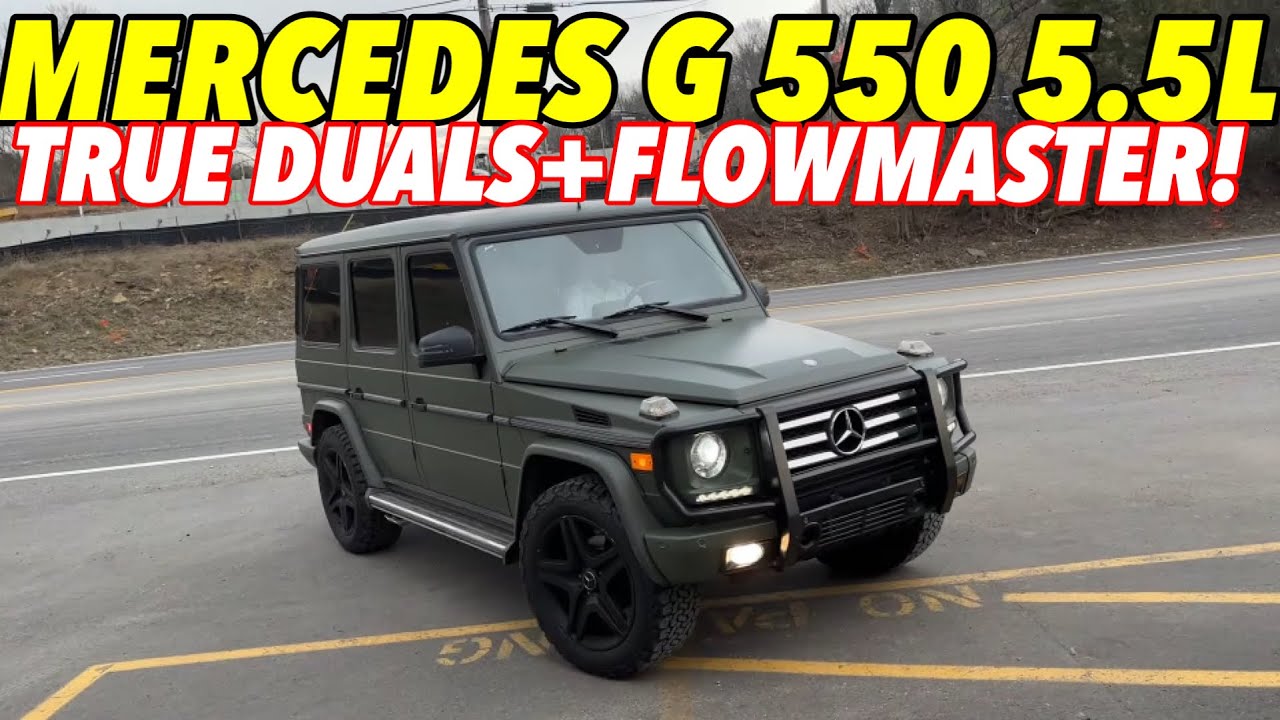 2013 Mercedes G 550 5.5L V8 True Dual Exhaust w/ Flowmaster Flow Fx!