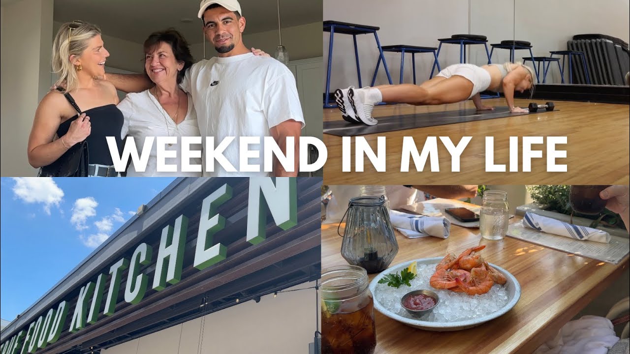 WEEKEND VLOG: home haul, weekend with Jay's momma + core workout