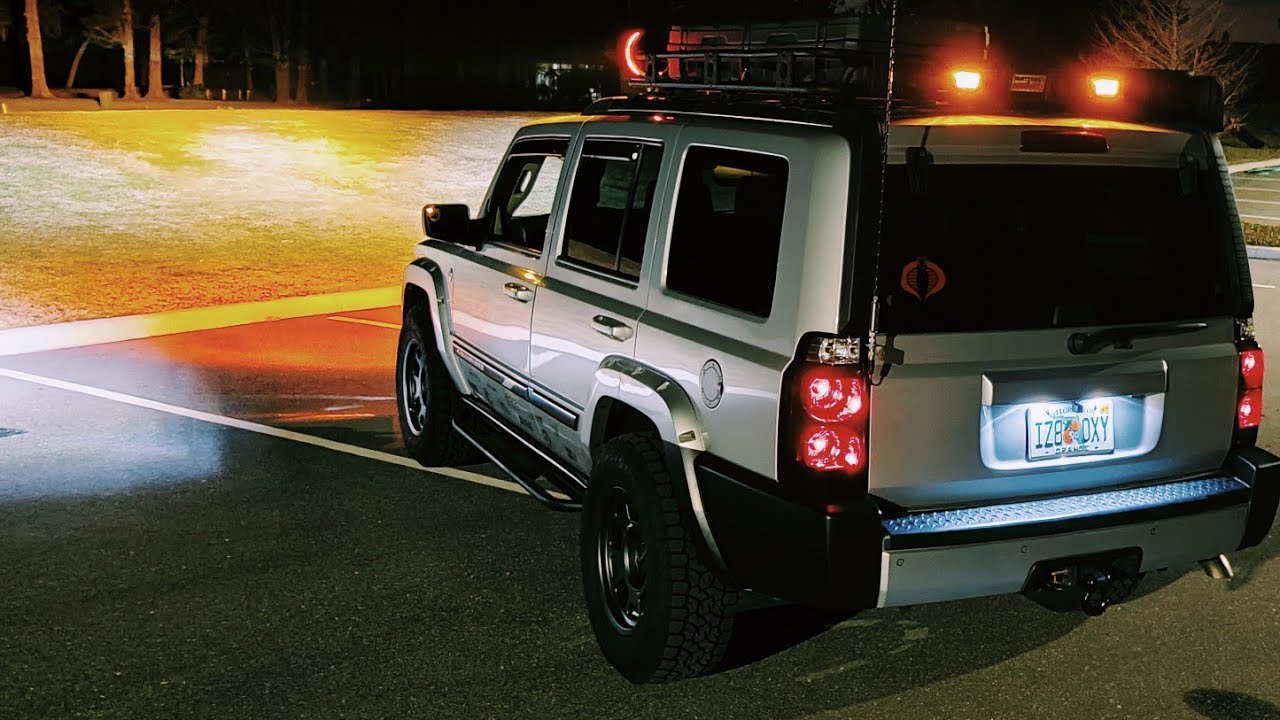 How To Wire LED Reverse/Chase Lights And Every Lighting Mod For My Jeep Commander!!