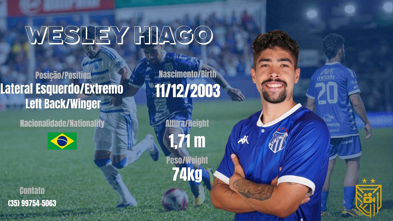 Wesley Hiago - Lateral Esquerdo / Extremo - Campeonato Mineiro 2026