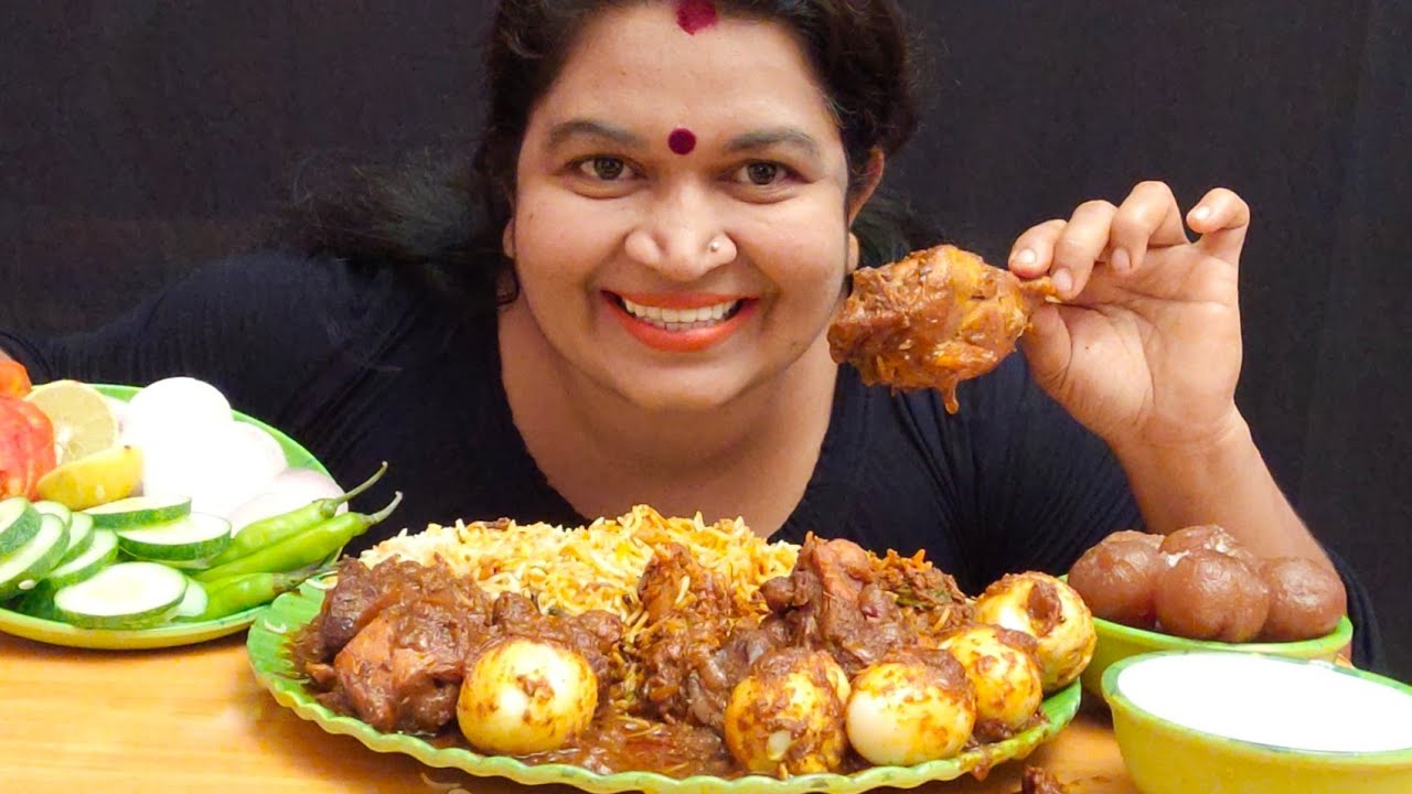 | CHICKEN FRY BIRYANI | CHICKEN LEG PIECE | KANDANKAYA | LIVER | EGG | food eating |