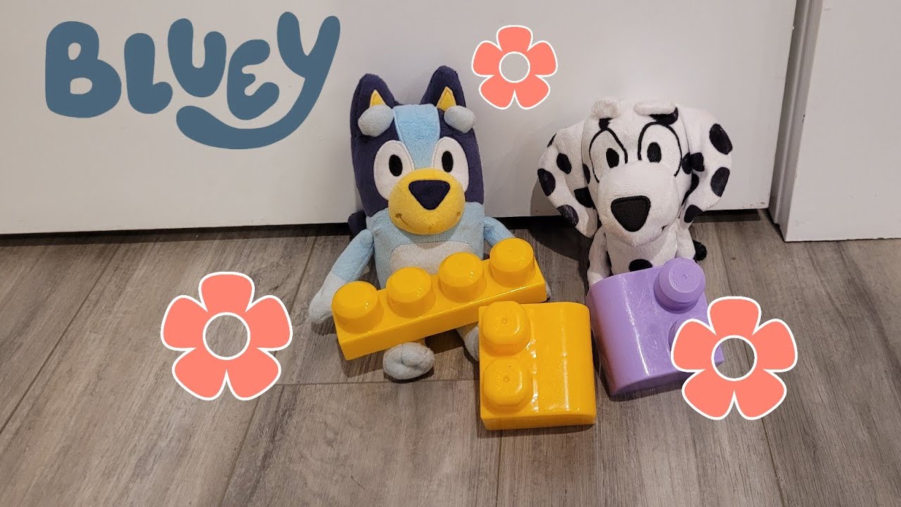 Bluey and Chloe build with blocks!