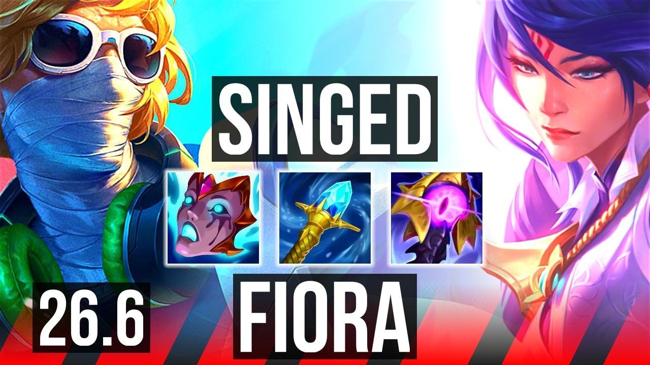 SINGED vs FIORA (TOP) | Good KDA: 17/1/9, 37K damage | EUNE Master | 26.6
