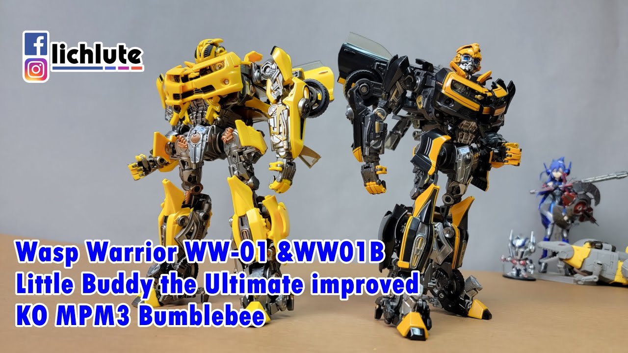 WW01 & 01B  原大精涂改模 MPM03大黄蜂 Wasp Warrior WW 01 & WW01B   KO MPM3 Bumblebee 胡服騎射的非常規變形金剛分享