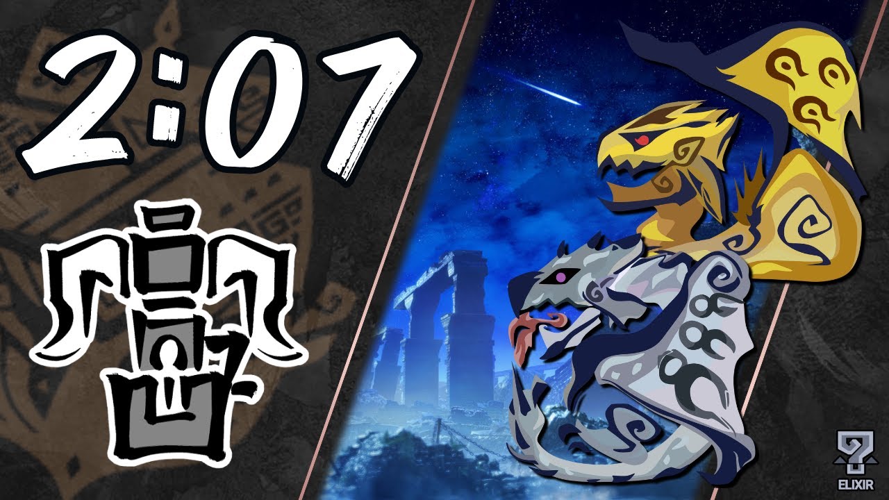 MHR Sunbreak | Gold Rathian and Silver Rathalos Solo HBG in 2'07