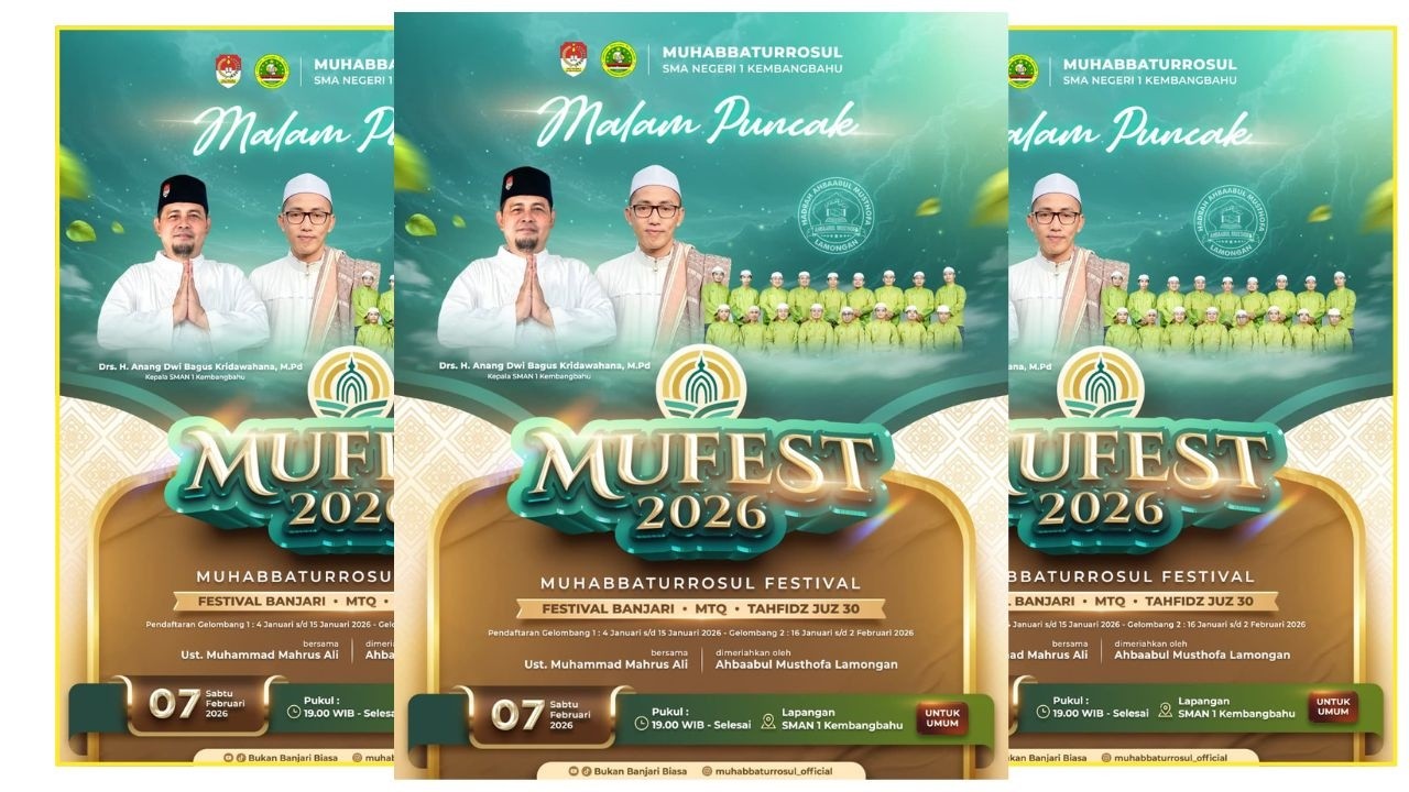 🔵 MALAM PUNCAK MUFEST SMA N 1 KEMBANGBAHU BERSAMA UST. MUHAMMAD MAHRUS ALI - TIM HADRAH AM LAMONGAN