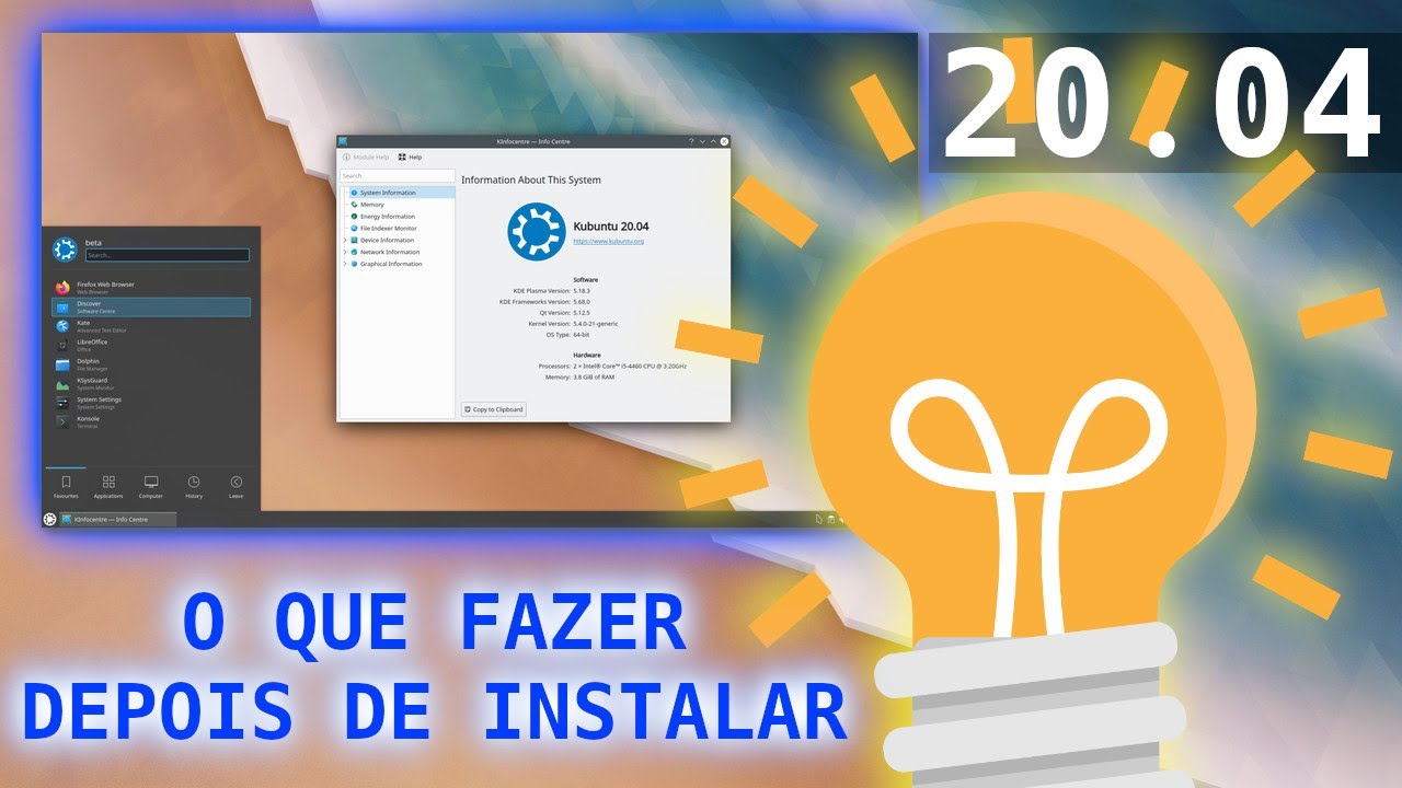 Kubuntu 20.04 - o que fazer DEPOIS DA INSTALAÇÃO