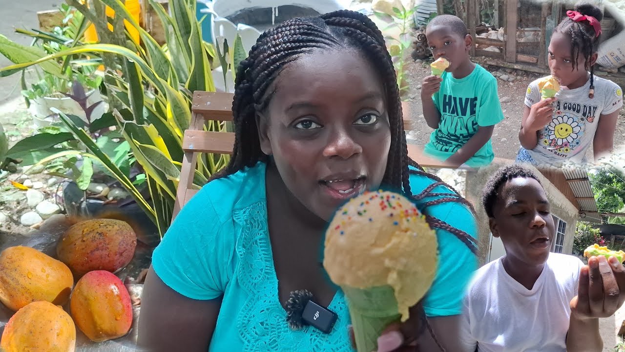 3 ingredients MANGO 🥭 ICE-CREAM🍦 have you ever eat or try this before??
