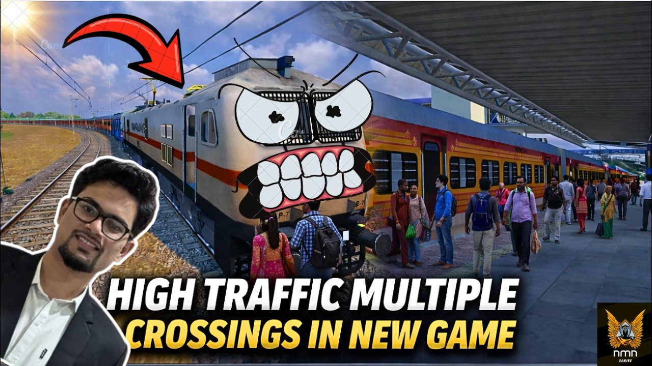 New Train Game Mein Massive Traffic!😳 Must Watch | INDIAN TRAIN DRIVING 3D GAMEPLAY @nmngamings