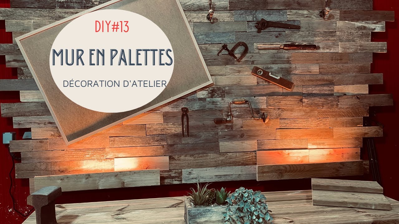Comment fabriquer un mur en bois de palettes simple et gratuit!