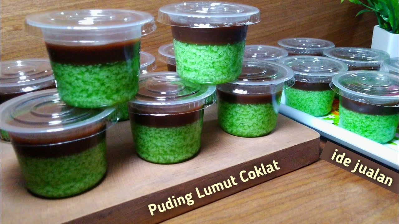 Puding Lumut Full Lumut | Puding Lumut Lapis Coklat Cup Ide Jualan