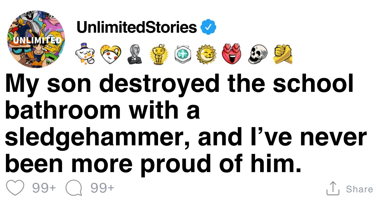 My son destroyed the school bathroom with a sledgehammer, and I’m proud of him. [FULL STORY]