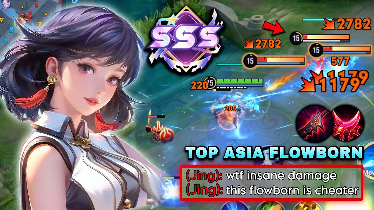 SSS! TOP GLOBAL FLOWBORN MARKSMAN IS UNKILLABLE IN FARM LANE! | TOP 1 FLOWBORN BUILD & ARCANA