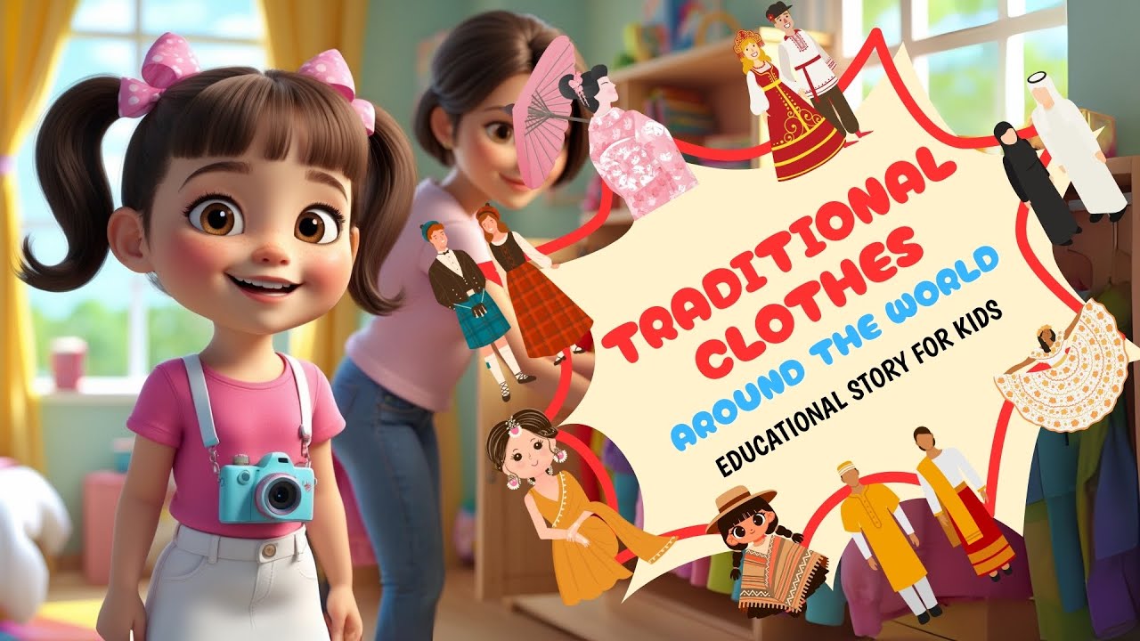 Traditional Clothes From Around the World | Explore World Cultural Dresses | Best for Toddlers Song