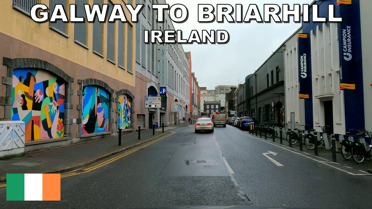 DRIVING from GALWAY CITY to BRIARHILL BUSINESS PARK in IRELAND 🇮🇪 4K (60fps)