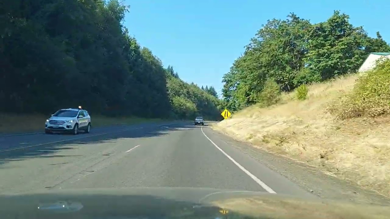 Drive from downtown La Center, WA to I-5 frwy.