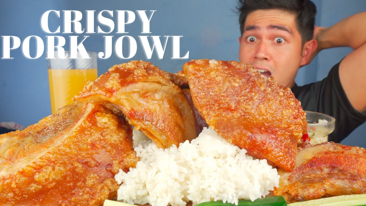 CRISPY PORK JOWL | SUPER LUTONG PISNGI NG BABOY PUTOK BATOK MUKBANG HUNGRY VOHN| collab @noypieats6362