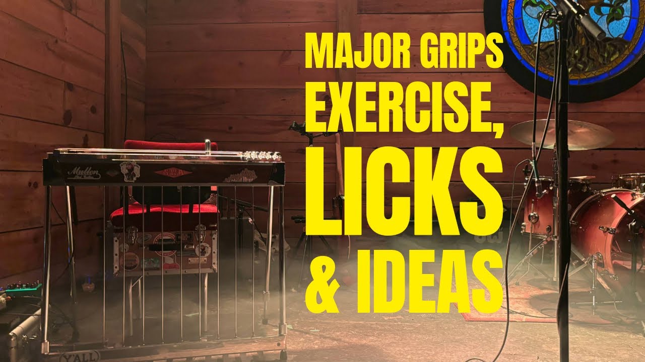 4 Main Grips Exercise + Licks + Ideas // Pedal Steel Guitar Lesson