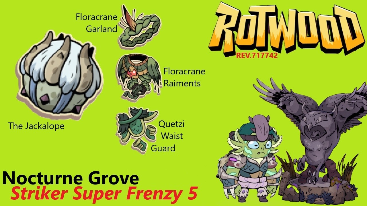 ROTWOOD - BOSS RUN | Nocturne Grove - Striker Super Frenzy 5 #rotwood