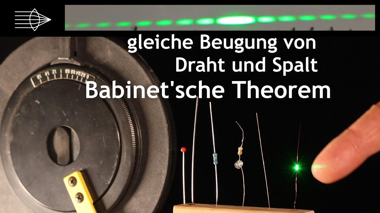 Babinet'sche Theorem: das Beugungsmuster von Draht und Spalt sind gleich!