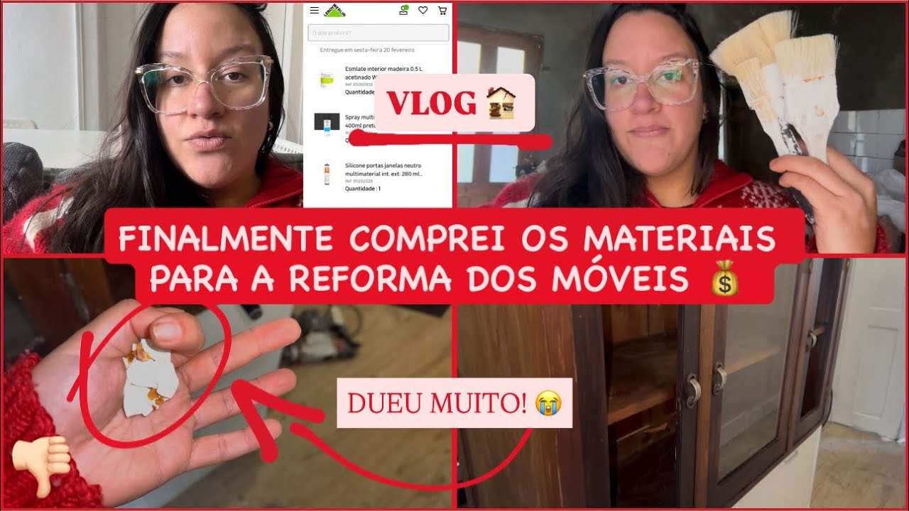 COMPRA DE MATERIAL PARA AS REFORMAS 💰 - ME MACHUQUEI FEIO, SCR!! 😭 + 1 DIA PERDIDO 😞[VLOG 🏚️]