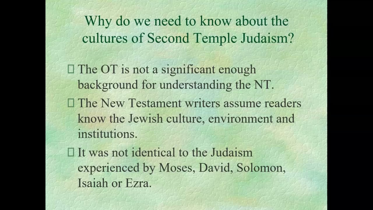 Introduction to Second Temple Judaism