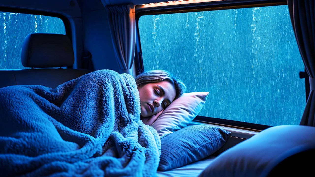 ⛈️Sleep Sounds 🚗Soft Rain Ambience in Cozy Car Deep Relax