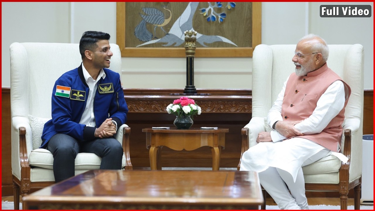 Full Video : PM Modi Meeting with Astronaut Shubhanshu Shukla After Return From Space