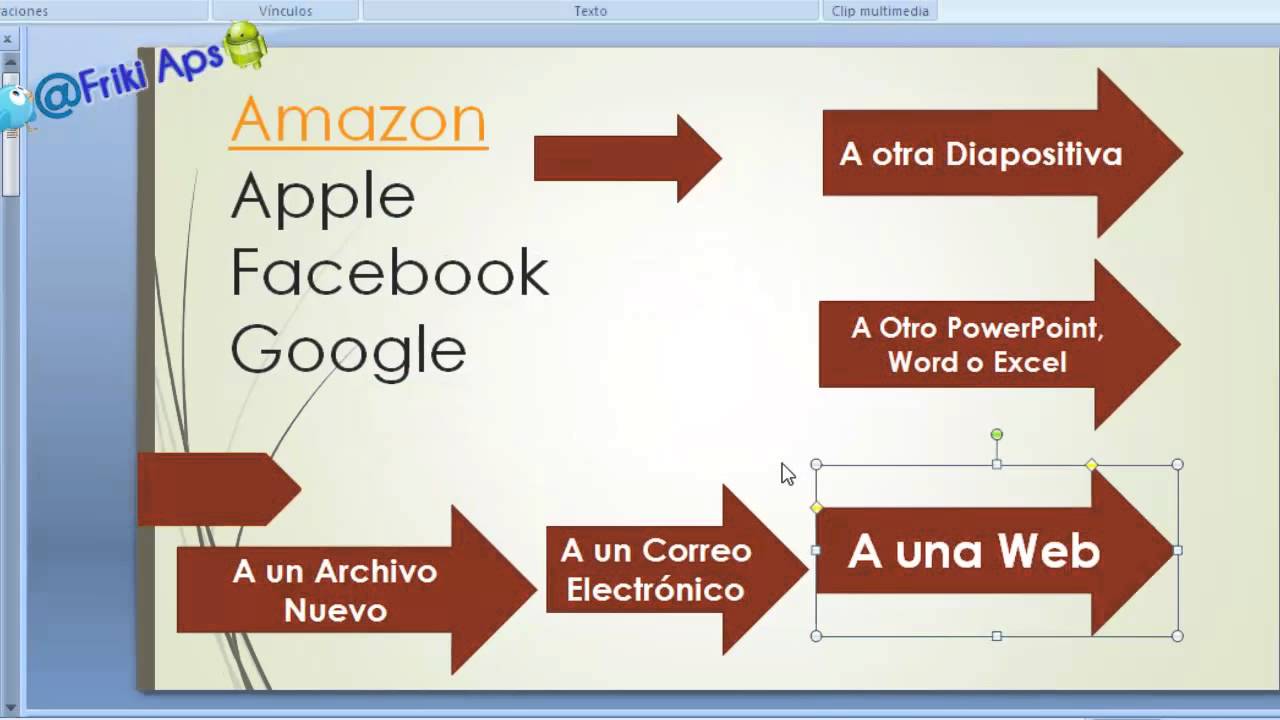 Como Crear Hiperv&iacute;nculos en Powerpoint