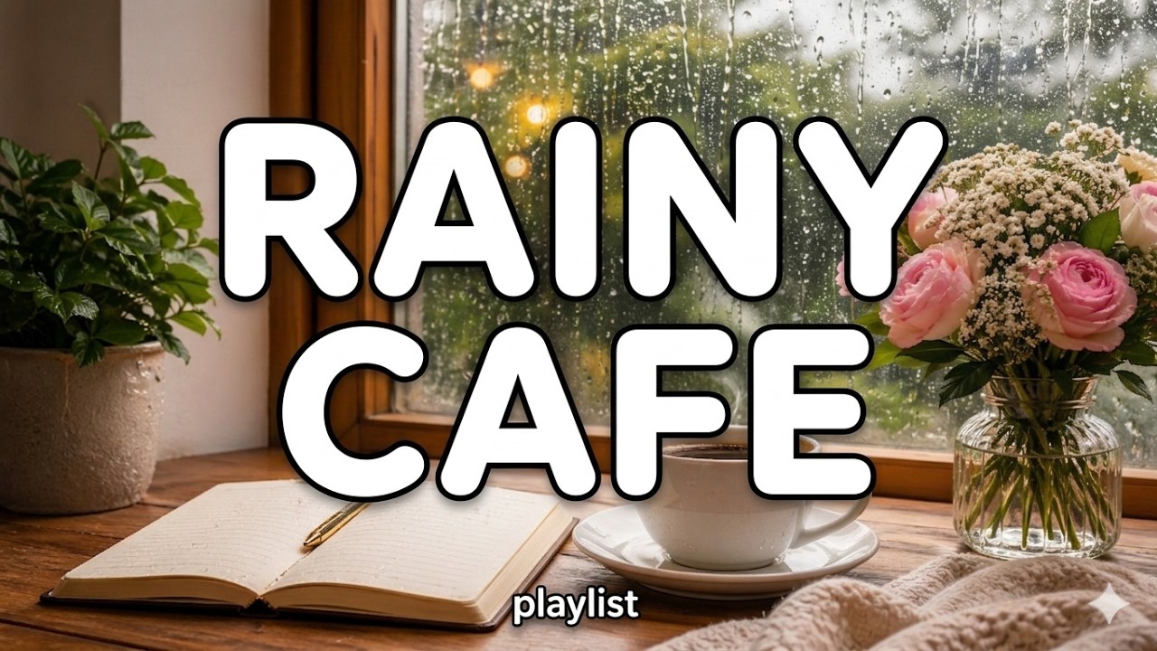 Rainy Cafe ☕ Cozy Coffee Shop Ambience with Soft Rain Sounds for Study & Relax (No Ads)