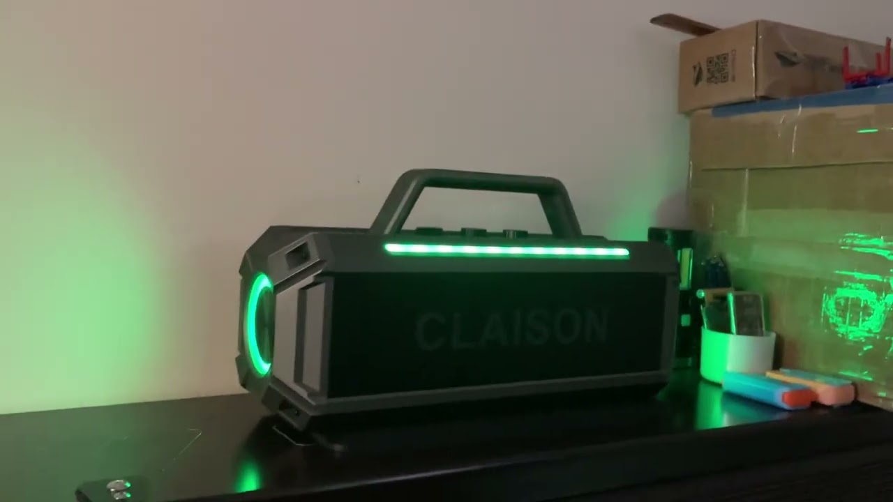 離別開出花  Claison  T91  300w藍芽音箱，附無線麥克風2支，搭配手機即可唱歌，七喇叭音質不錯，現場真實音效收音，七彩霓虹燈變化 👍👍👍