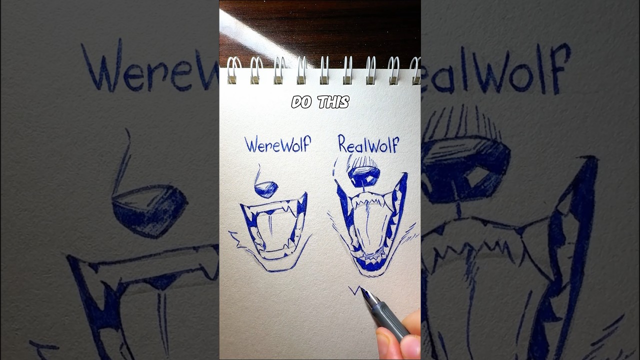 ✨Wolf drawing tutorial EasyPeasy✨ #howtodraw