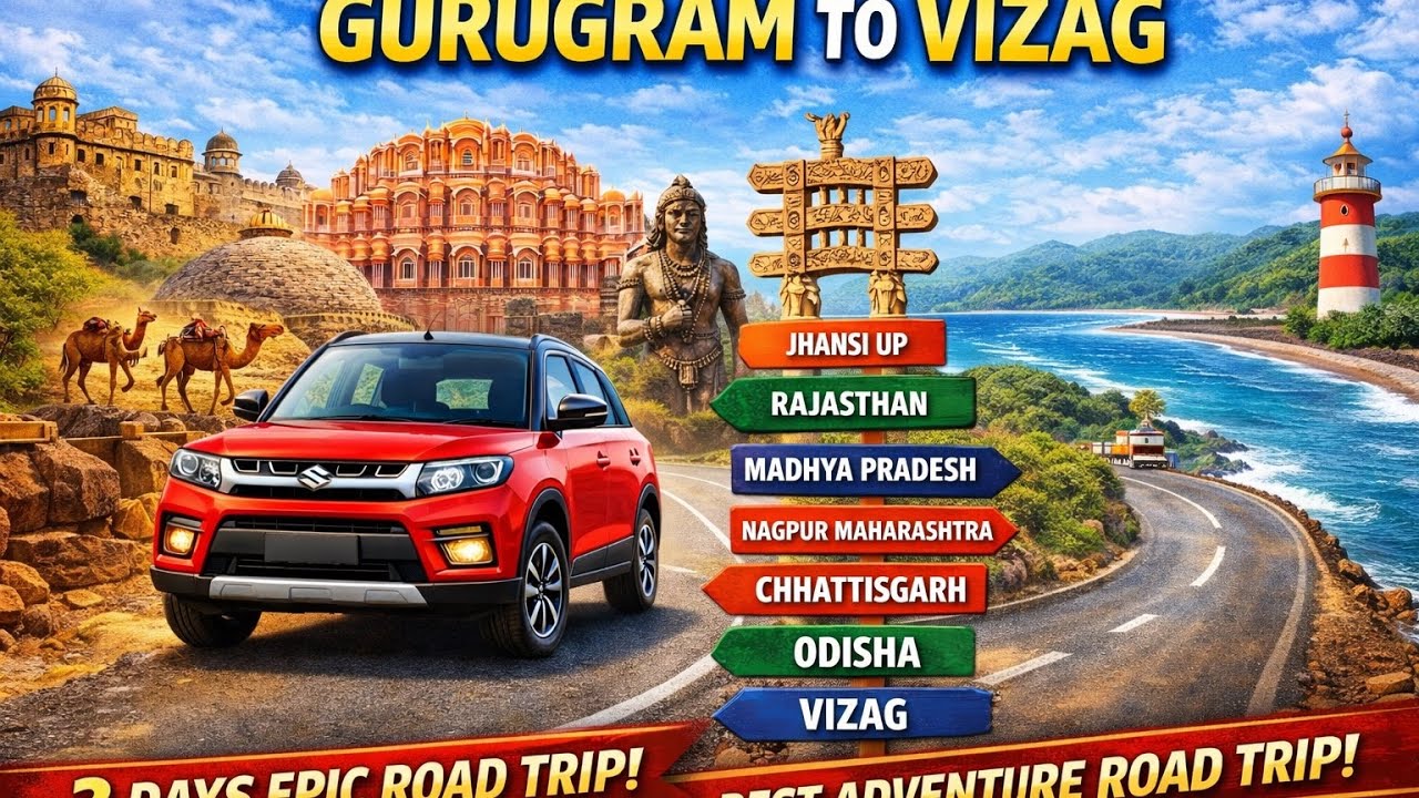 Gurugram to Vizag Road Trip in 3 Days | Ultimate Adventure Drive