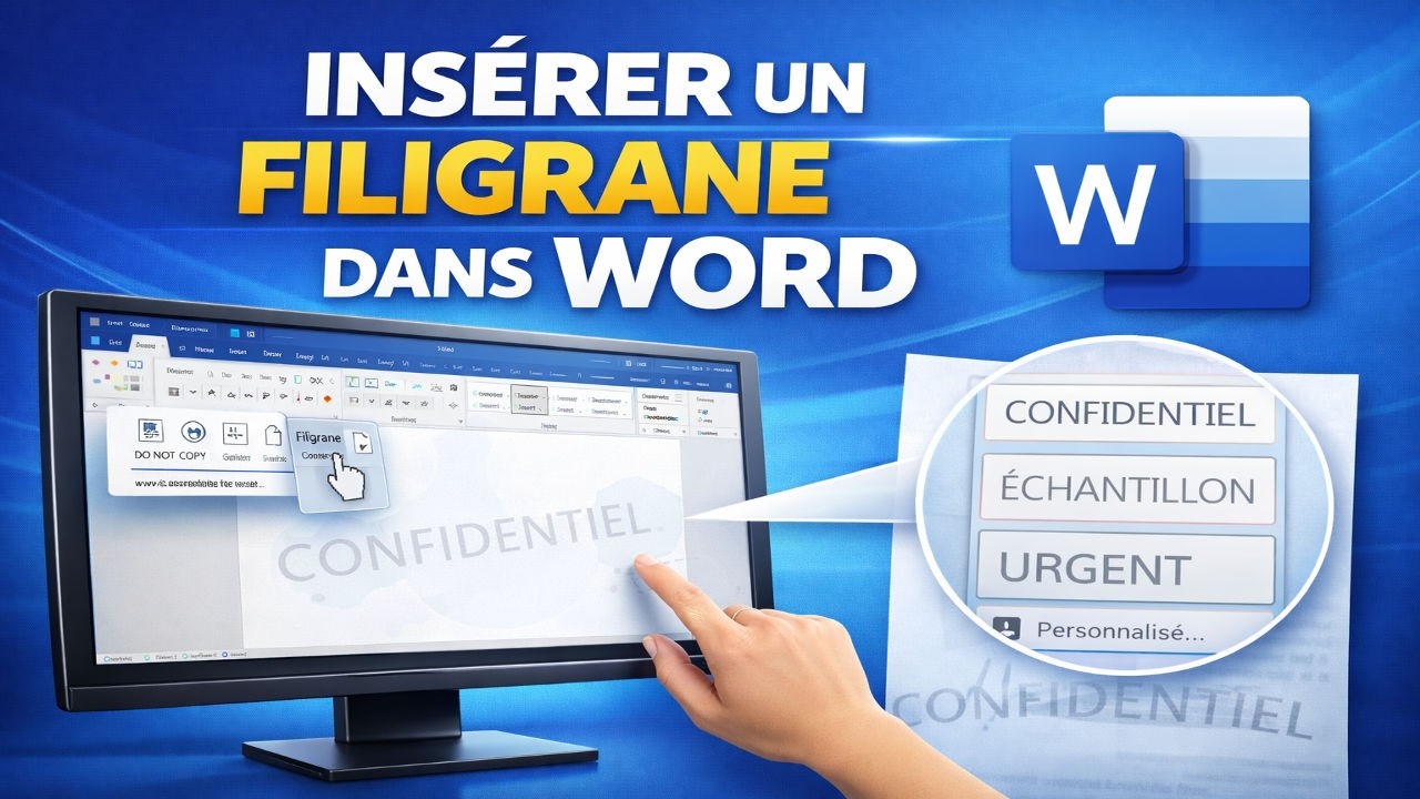 📑 Comment ins&eacute;rer un filigrane dans Word (Texte ou Image)