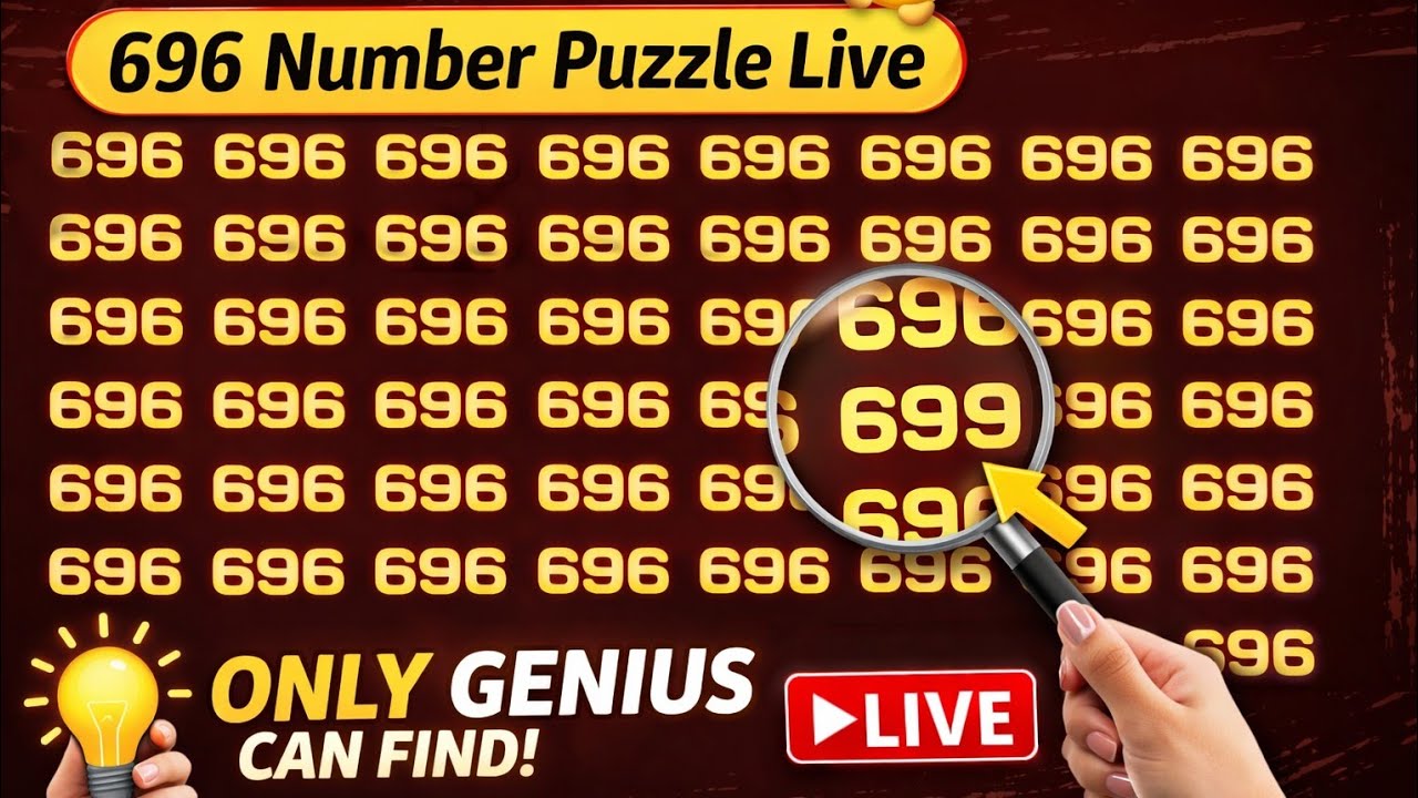 Find One Mistake 🔍 | 696 Number Puzzle Live 😱 | Only Genius Can Find | Brain Test