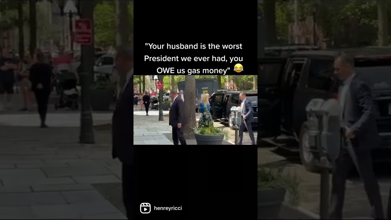 CIVILIAN SAYS, YOUR HUSBAND IS THE WORST PRESIDENT WE EVER HAD, YOU OWE US GAS MONEY😂
