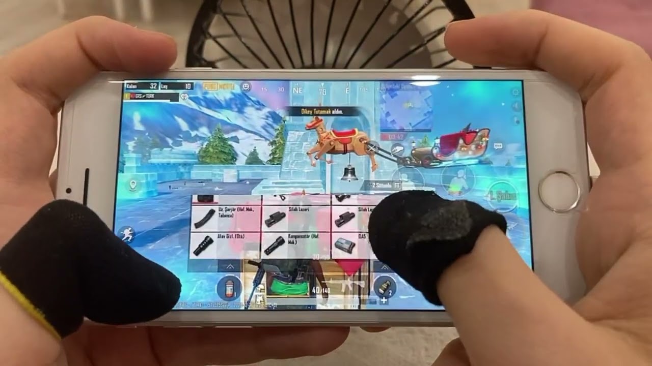iPhone 7 PUBG Mobile 4 FINGER HANDCAM NEW WINTER MOD 2024 ❄️🥶