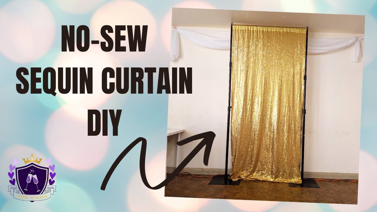 Easy No-Sew Sequin Curtains DIY