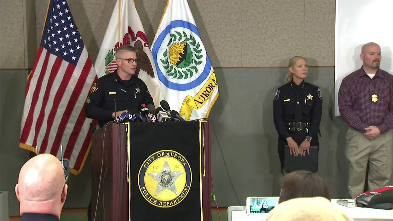 Press conference on mass shooting in Aurora, Illinois