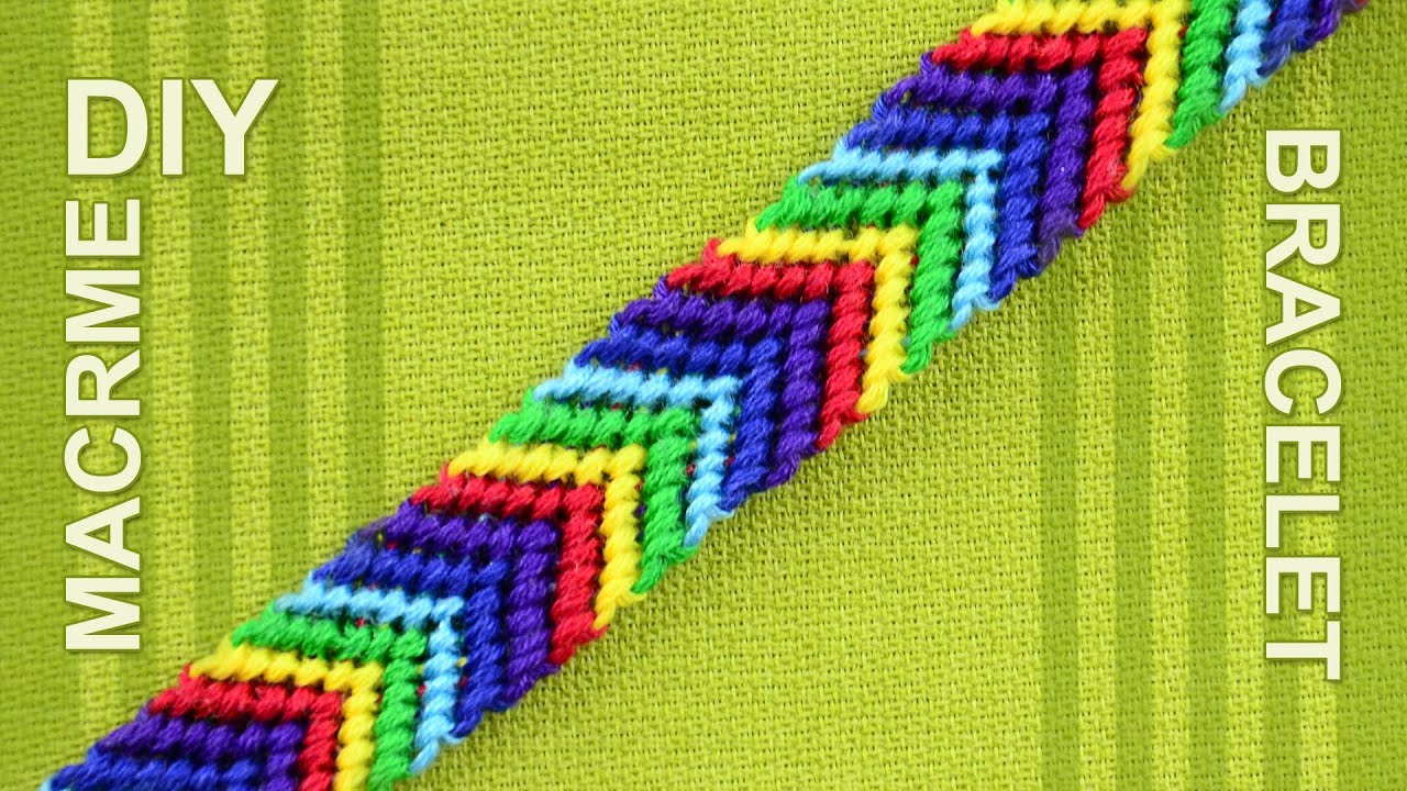 How to make a Chevron (Arrows) Rainbow Friendship bracelet