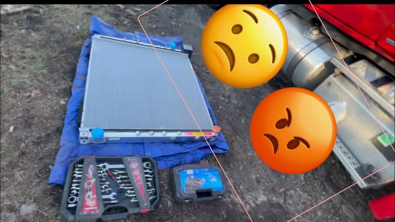 FREIGHTER CASCADIA RADIATOR REPLACEMENT!#freightliner #freightlinercascadia #radiator #howto #diy
