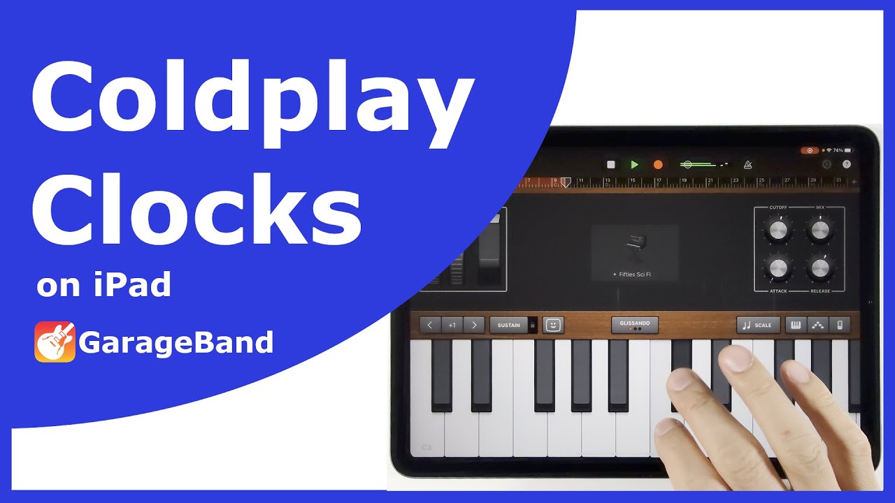 Coldplay -- Clocks on iPad -GarageBand-