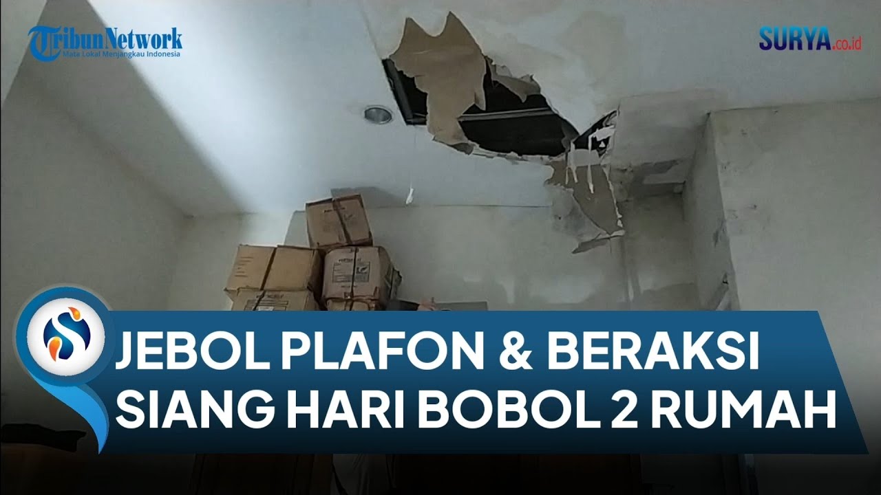 JEBOL Plafon Siang Hari, Maling di Surabaya Sempat Habiskan Es Kopi di Rumah yang Dibobol