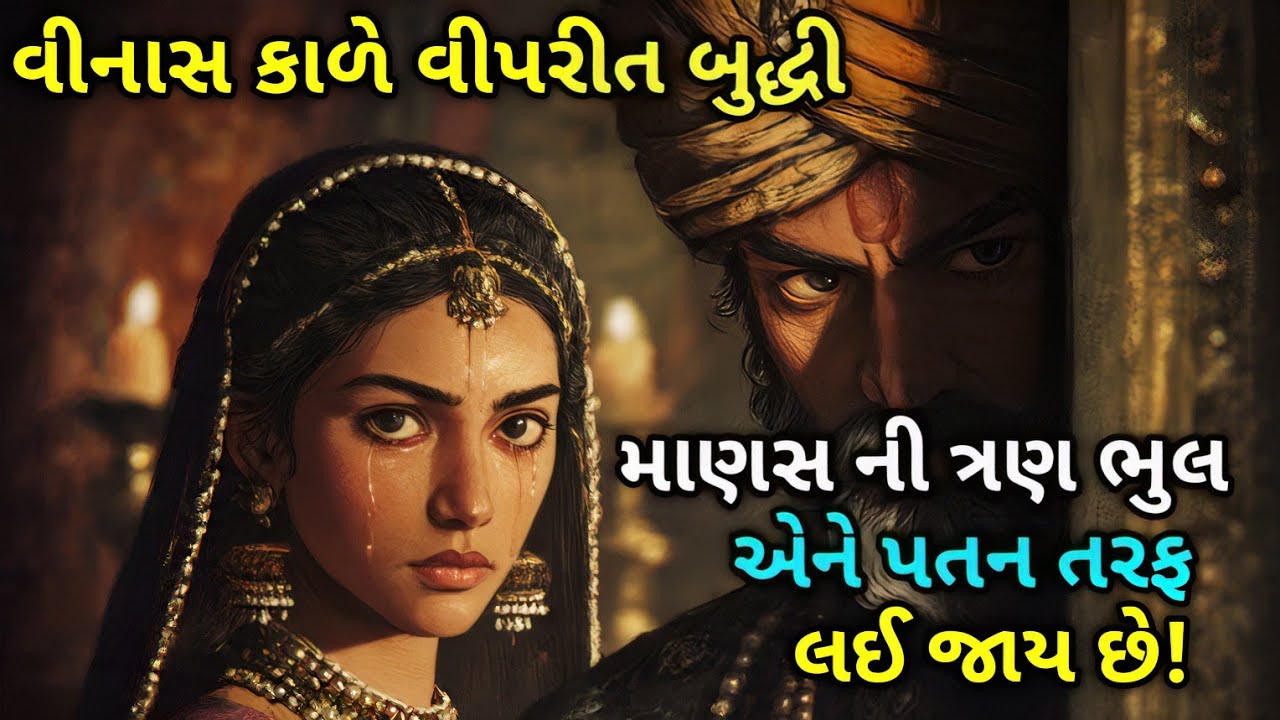 ત્રણ ભૂલ મનુષ્યને વીનાશ તરફ લઈ જાય છે | Life Lesson Story | Gujarati Moral Story
